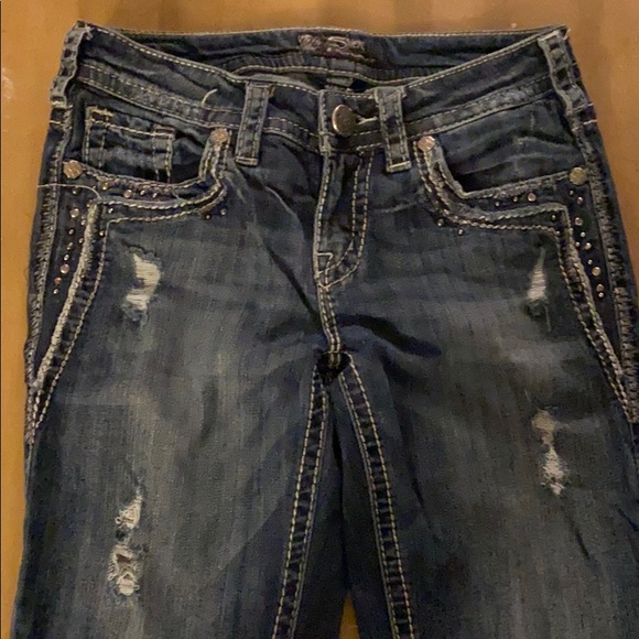 Silver Aiko Bootcut Jeans size W26/L33 - Picture 5 of 7